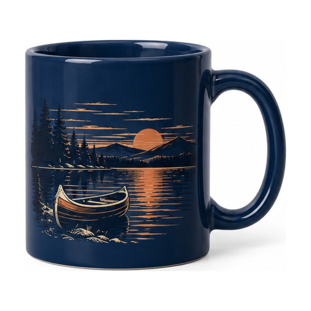 Canoe at Dusk Camp Mug